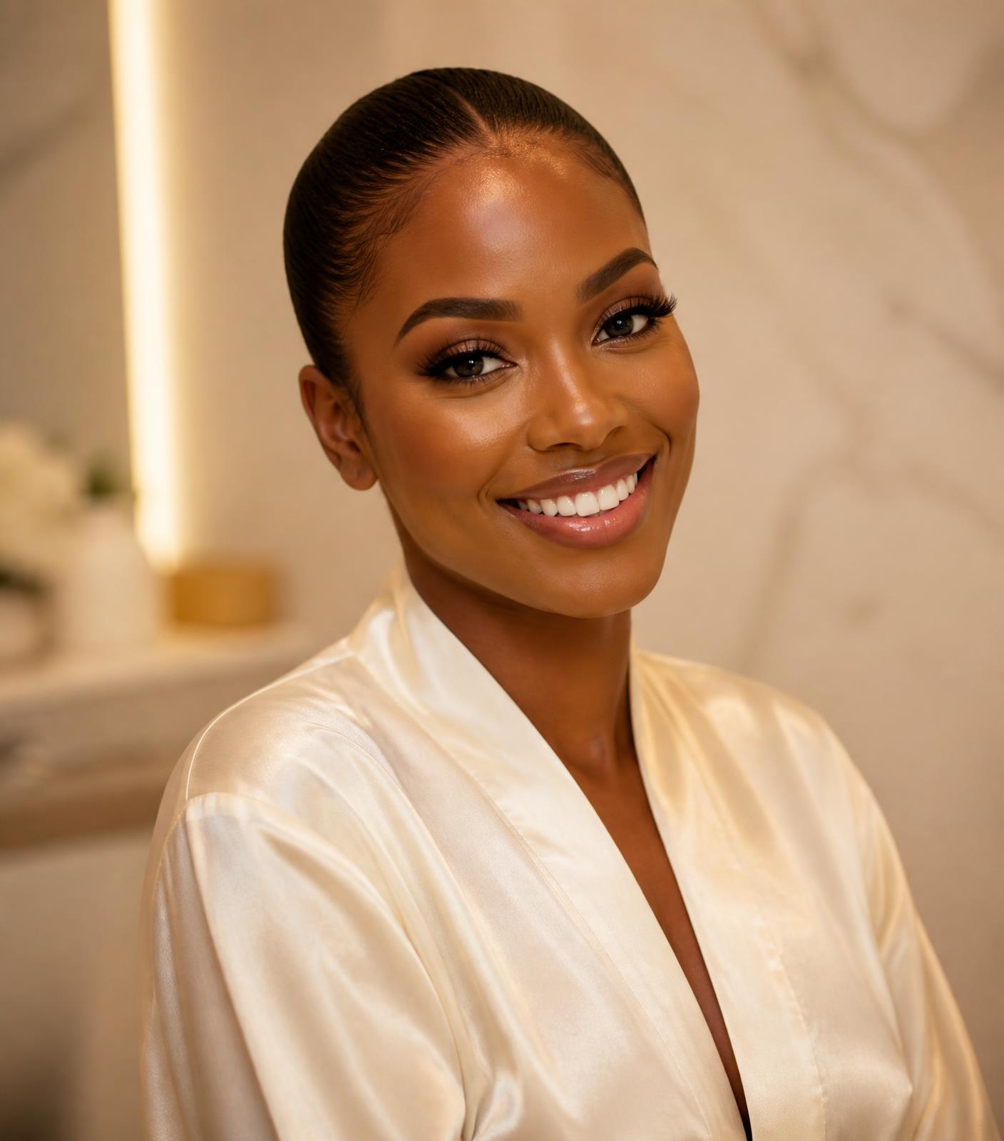 Smiling client with radiant skin at Dr Chibi Aesthetics Clinic